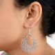 Tribal 92.5 Sterling Silver Earrings Shiny filigree Bali drop Earrings