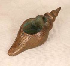 Indian Handcrafted Brass Shell in Vintage Finish for Decor