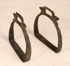 Indian Handcrafted Brass Horse Stirrups for Collection in Pair