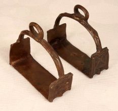 Handcrafted High-Quality Brass Horse Stirrups for Decoration in Pair