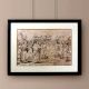 Vintage Sketch of War Fight for Home and Office Decoration