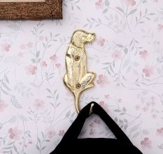 Brass Polish Dog Tail Wall Hook