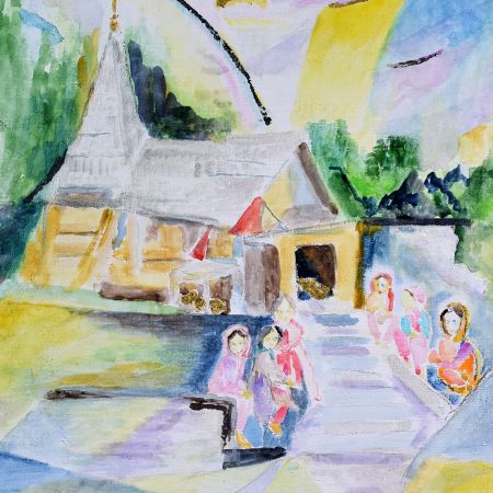 Beautiful Scenery Canvas Painting by Artist Rosemarie Gorke