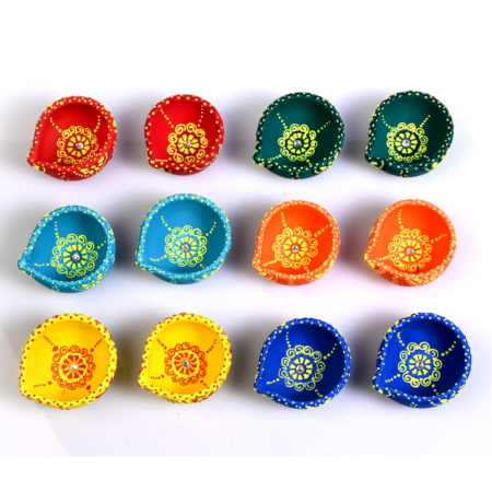 Handmade Washable Terracotta Zero Diya Set of 12