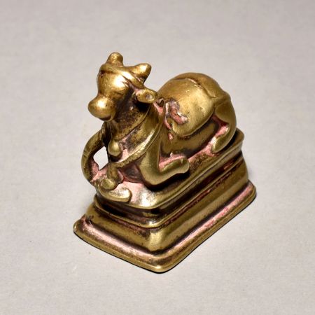 Bull (Nandi) in Sitting Pose Of Brass Material