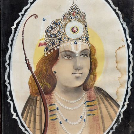 Paper Painting Of Lord Rama Ji with Beautiful Work