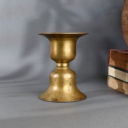 Handcrafted Vintage Brass Flower Pot for Home and Temple Use