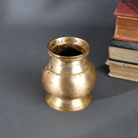Traditional Brass Holy Water Pot Handcrafted Pooja Kalash for Rituals & Decor