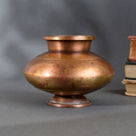 Antique Finish Brass Holy Water Pot Handcrafted Indian Lota