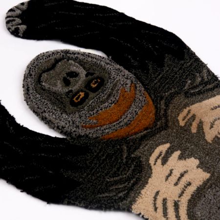 Small Rug Hand Tufted Woolen Groovy Gorilla Rug For Kids Room