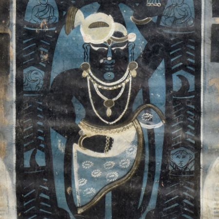 Painting Of Lord Krishna Ji With Beautiful Art Work