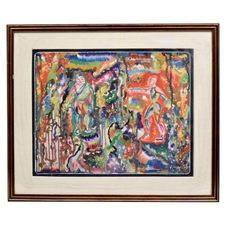 Folk Budhist Painting in Good Condition Work