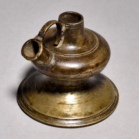Vintage Small Brass Hooka Base From Central India