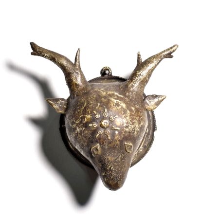 Vintage Tribal Art Deer Head Wall Hanging Art