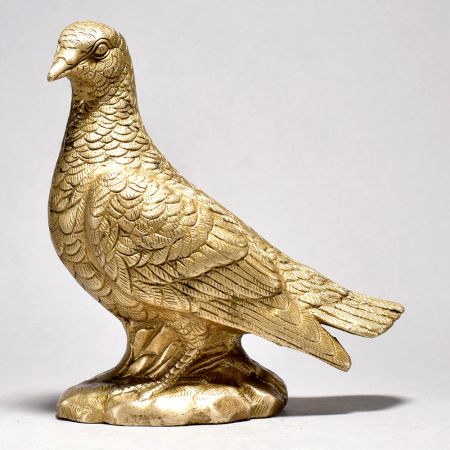 English Art Brass Pigeon Figurine