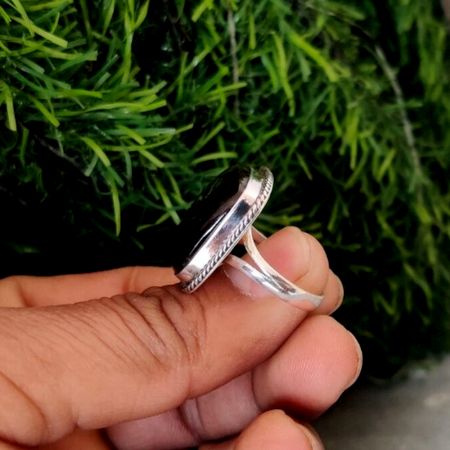 Boho Labradorite Silver Ring 925 Sterling Silver Handmade Gemstone Jewelry