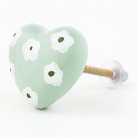 Tiny Flower Heart Knob