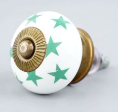 Sea Green Star Drawer Knob