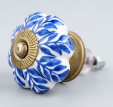 Blue Leaf Medium Knob