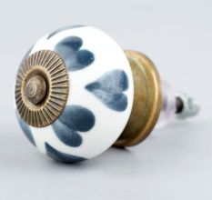 Grey Heart Ceramic Knob (1)
