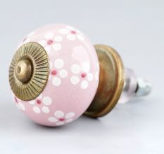 Pink Tiny Flower Dresser Knob