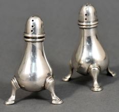 Vintage Sterling Silver Salt and Pepper Shakers in Pair from England