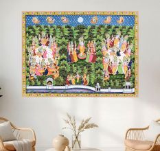 Krishna Raas Leela Traditional Pichwai Art Painting
