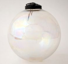 Transparent Round Glass Hanging Ornament