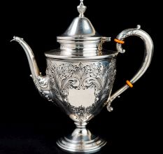 Ornate Sterling Silver Engraved Tea Pot