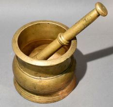 Brass Mortar and Pestle Spice Grinding Set