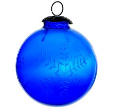 Blue Leaf Cut Christmas Hanging