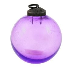 Purple Glass Round Christmas Ornaments
