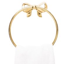 Premium Brass Bow Design Ring Hanger for Bathroom