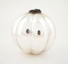 Silver Decorative Melon Shaped Christmas Ornament