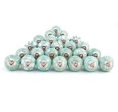 25 Pieces Sea Green Ceramic Round Living Room Cupboard Knobs