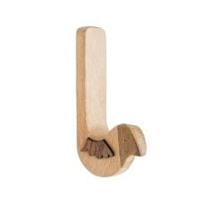 Natural Bird Shape Wooden Adheshive Wall Hook-Pack of 1