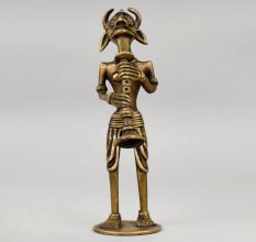 Handcrafted Brass Tribal Musician Murti Folk Art Showpiece