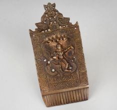 Handcrafted Vintage Silver Plated Copper Comb Holder Wall Hanging