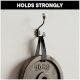 White Etched Ceramic Floral Iron Hooks-EHG-93 - Pack of 2