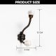 White Etched Ceramic Floral Iron Hooks-EHG-93 - Pack of 2