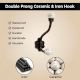 White Etched Ceramic Floral Iron Hooks-EHG-93 - Pack of 2