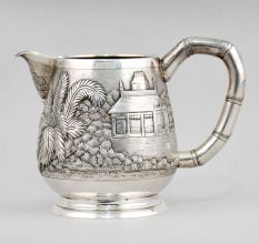 Vintage Grish Chunder Dutt Bhowanipore Silver Cream Jug