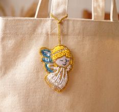 Handmade Beaded Angel Bag Charm